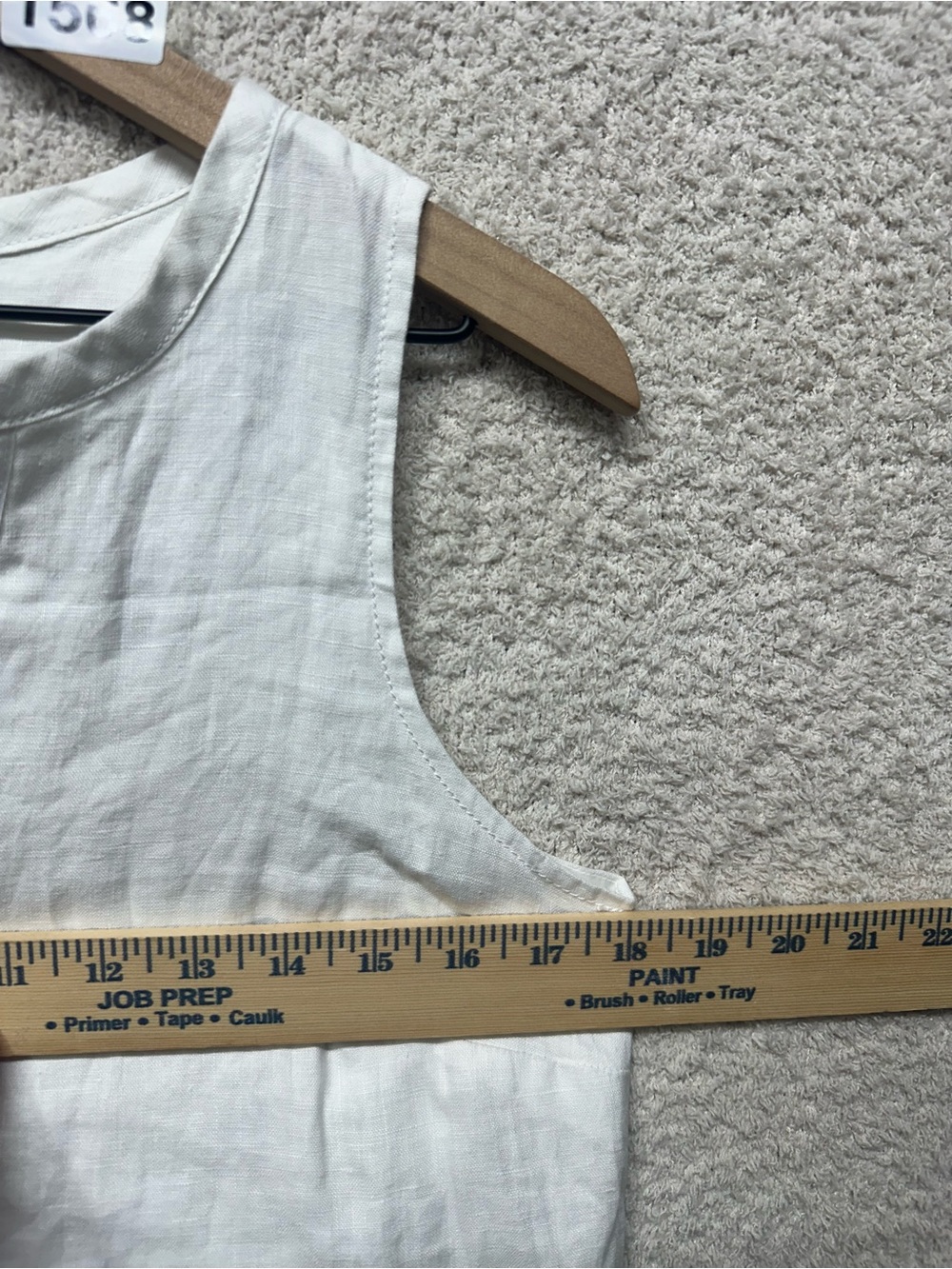 Tommy Bahama White Linen Dress Size Small Sleeveless V Neck Relaxed Shift Dress - Picture 8 of 9